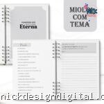 Caderno Congresso 2026 Felicidade Eterna MASCULINO COM TEMA (Bicho Papel)