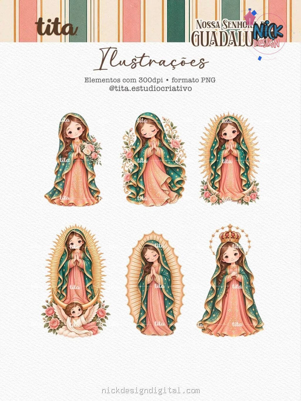 Santos - Nsra de Guadalupe - Ilustrações (Tita) - Imagem 2