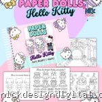 Hello Kitty - Livro Colorir A5 (Paper Dolls)