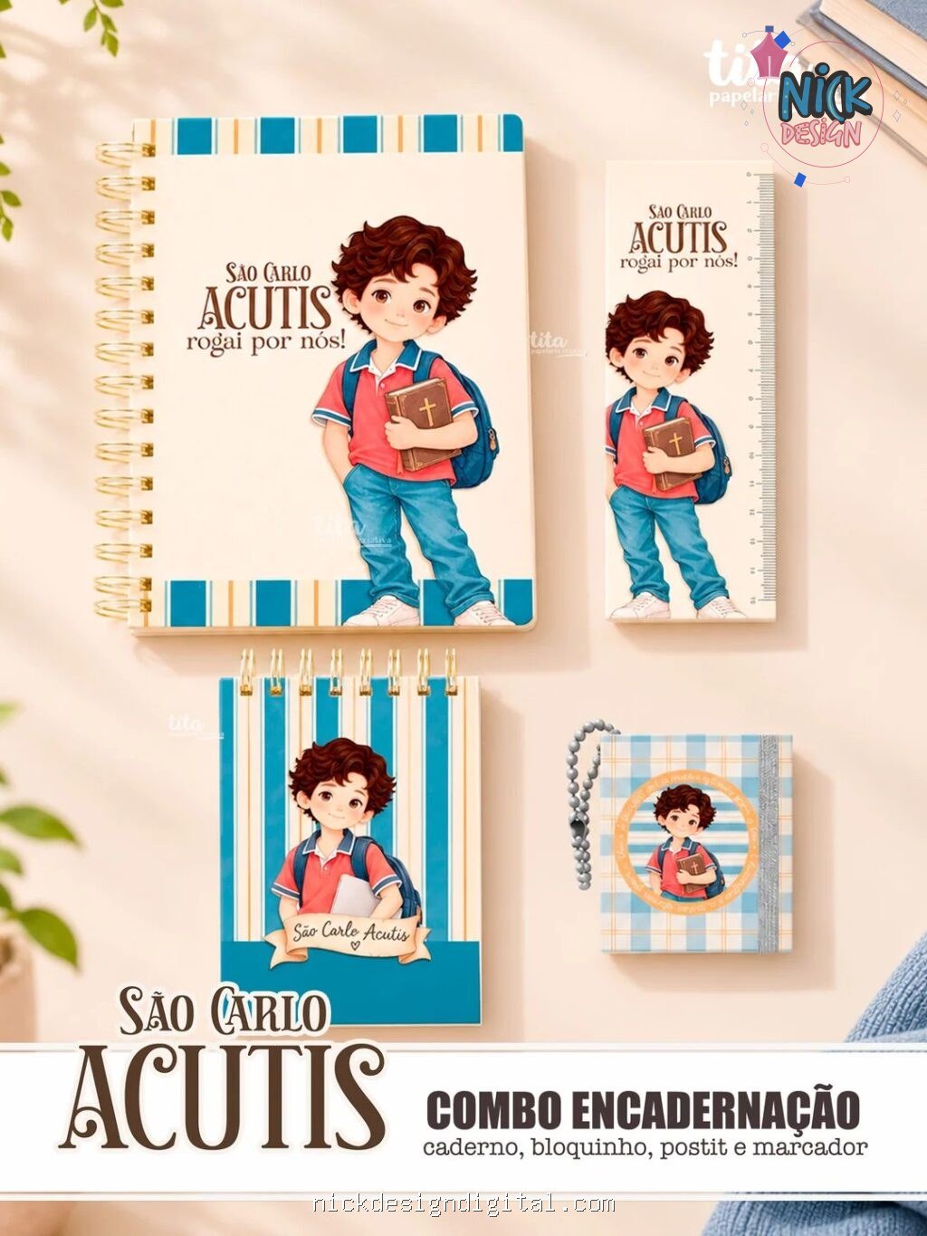 Santos - São Carlo Acutis - Encadernação (Tita) - Imagem 1