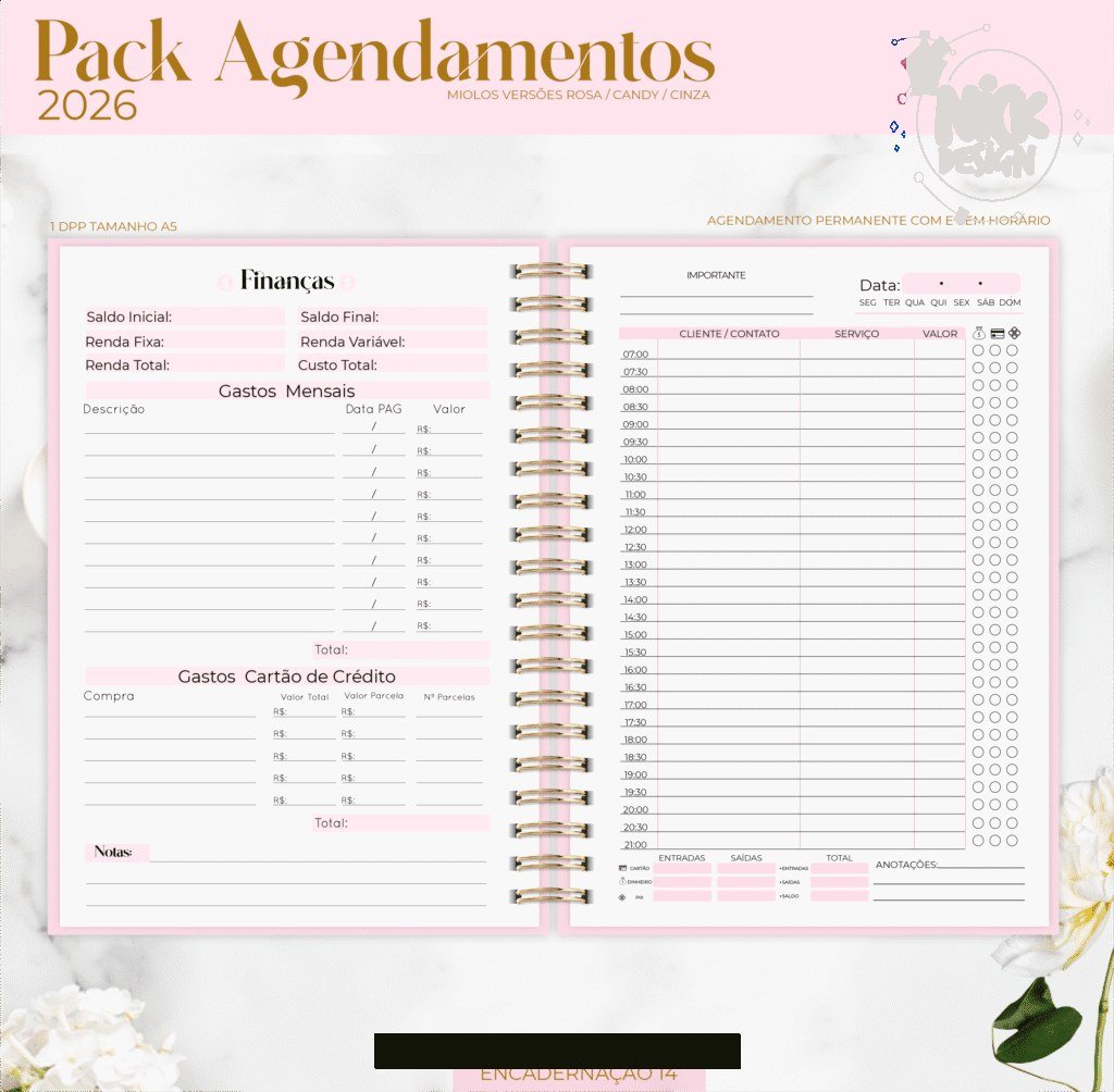 Combo Agendamentos 2026 (Lina) - Imagem 8