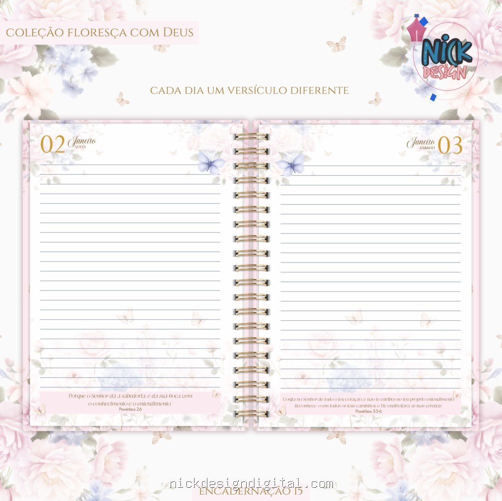 Pack Agenda Cristã - Florescer com Deus (Lina Criativa) - Imagem 2