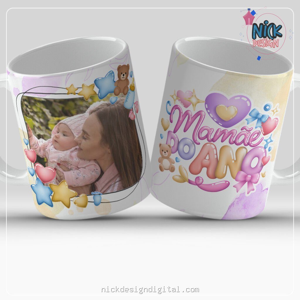 Coleção Tem Bebê Chegando - Artes para Caneca C/S Foto - Imagem 3