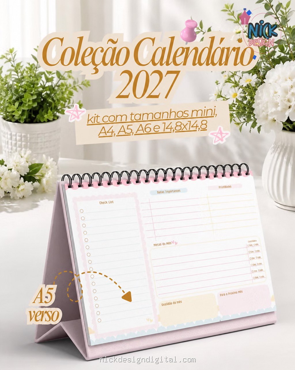 Coleção Calendário 2027 - Algodão Doce - Imagem 4