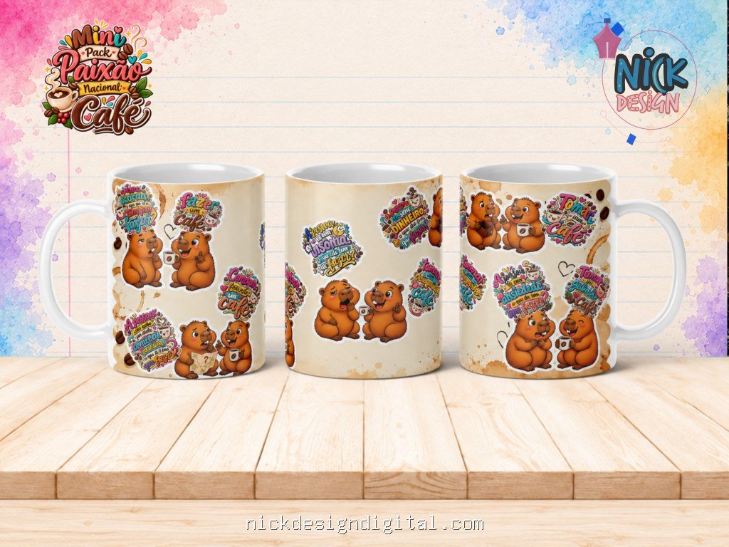 Mini Pack Paixão Nacional Café - Artes Canecas - Imagem 2