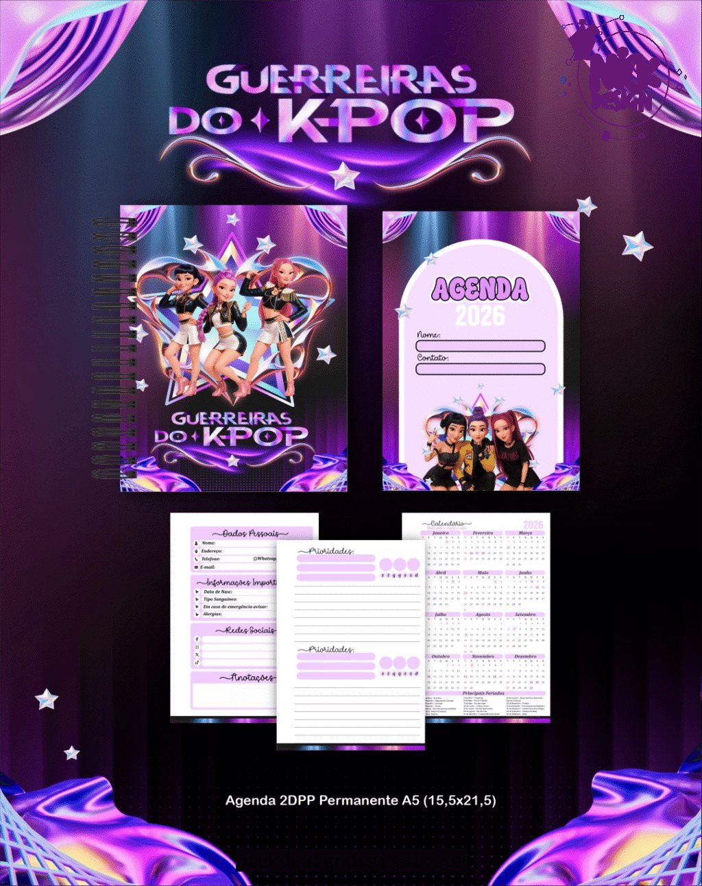 BOX Guerreiras do K-Pop - Escolar 2026 (Pamella) - Imagem 6
