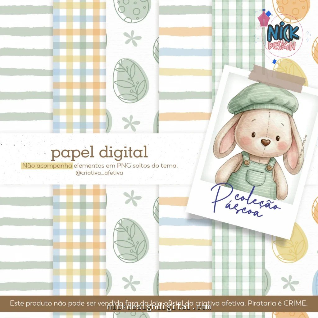 Papel Páscoa - Criativa Verde - Imagem 1