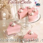 Molde Caixa 6 Fatias de Bolo