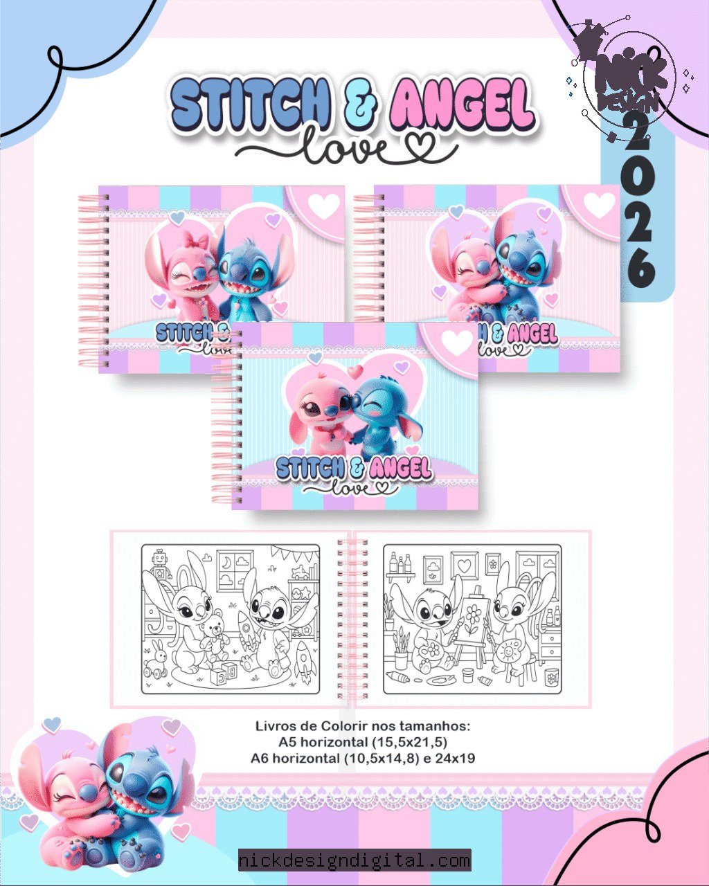 BOX Stitch e Angel - Escolar 2026 (Pamella) - Imagem 2