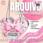 Bolsinha Coração - Dia das Mães (Pandoca)