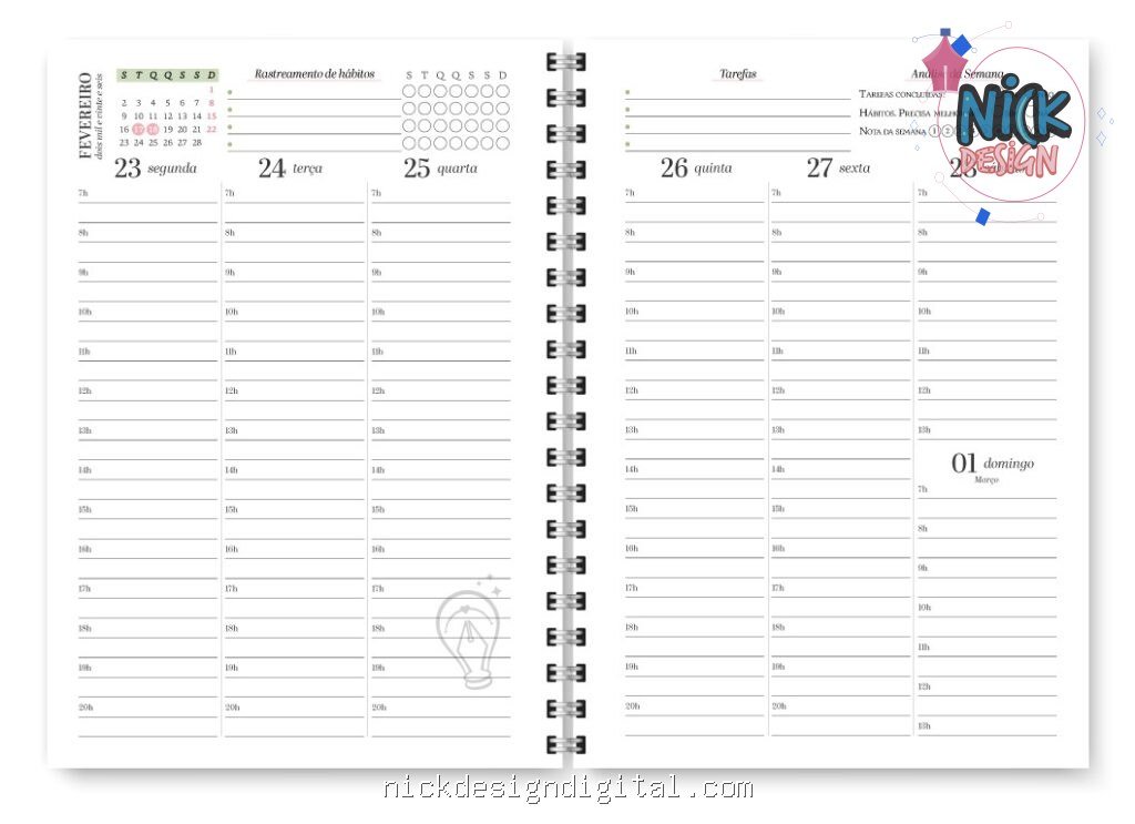 Miolo Planner Spring 2027 (Trilha de Papel) - Imagem 7