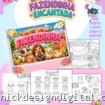 Fazendinha Menina - Livro Colorir A5 (Paper Dolls)