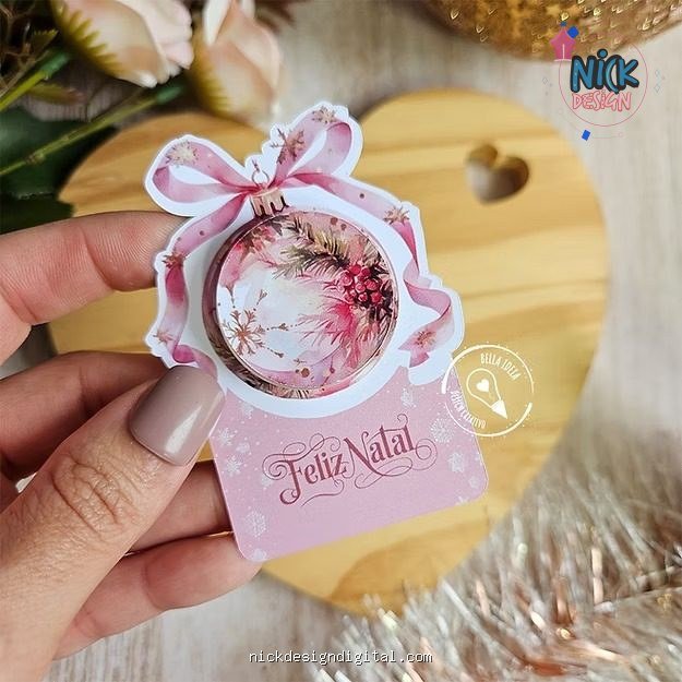 Cartao Mini Hidratante - Natal Rosa 2025 (Bella Ideia)