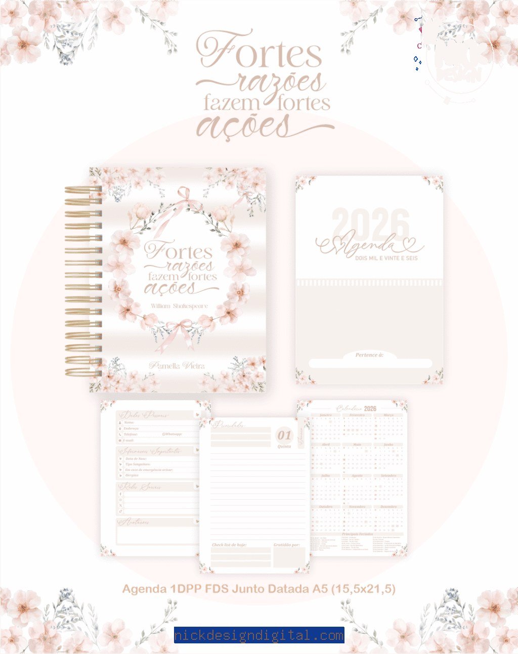 Lettering Clean - Agendas | Planners 2026 (Pamella) - Imagem 2