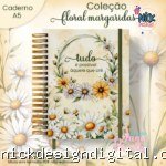 Caderno Mensagens Bíblicas A5 Coleção Floral Margaridas