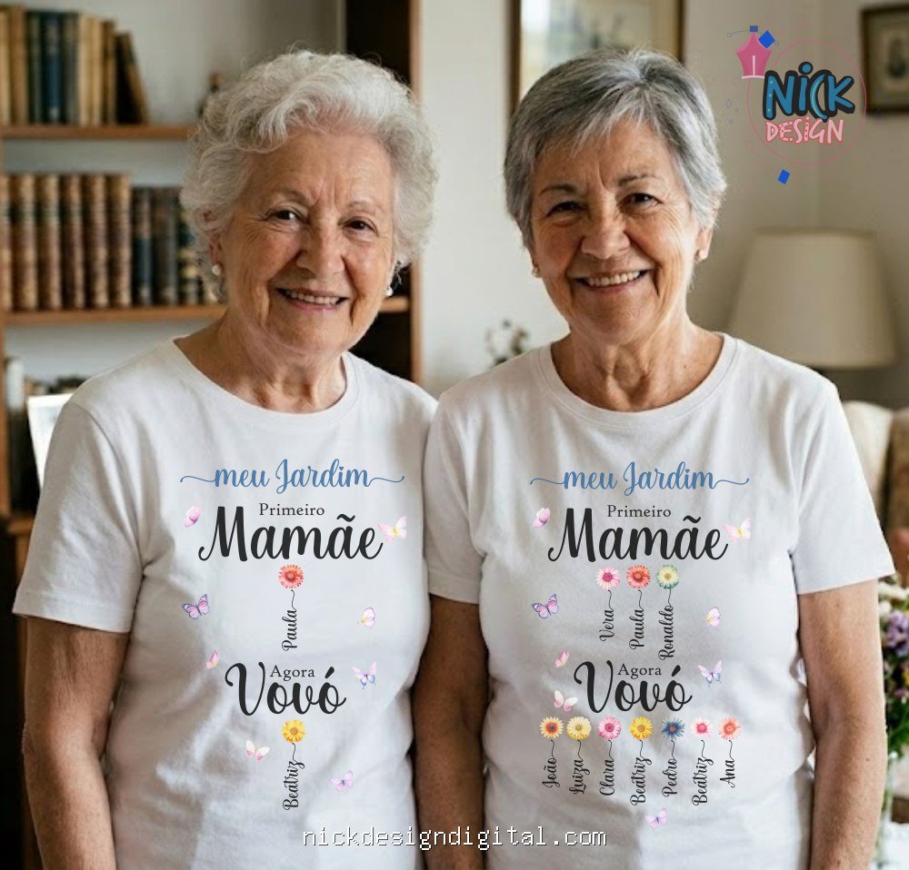 Jardim da Vovó - Artes para Camisas - Imagem 1