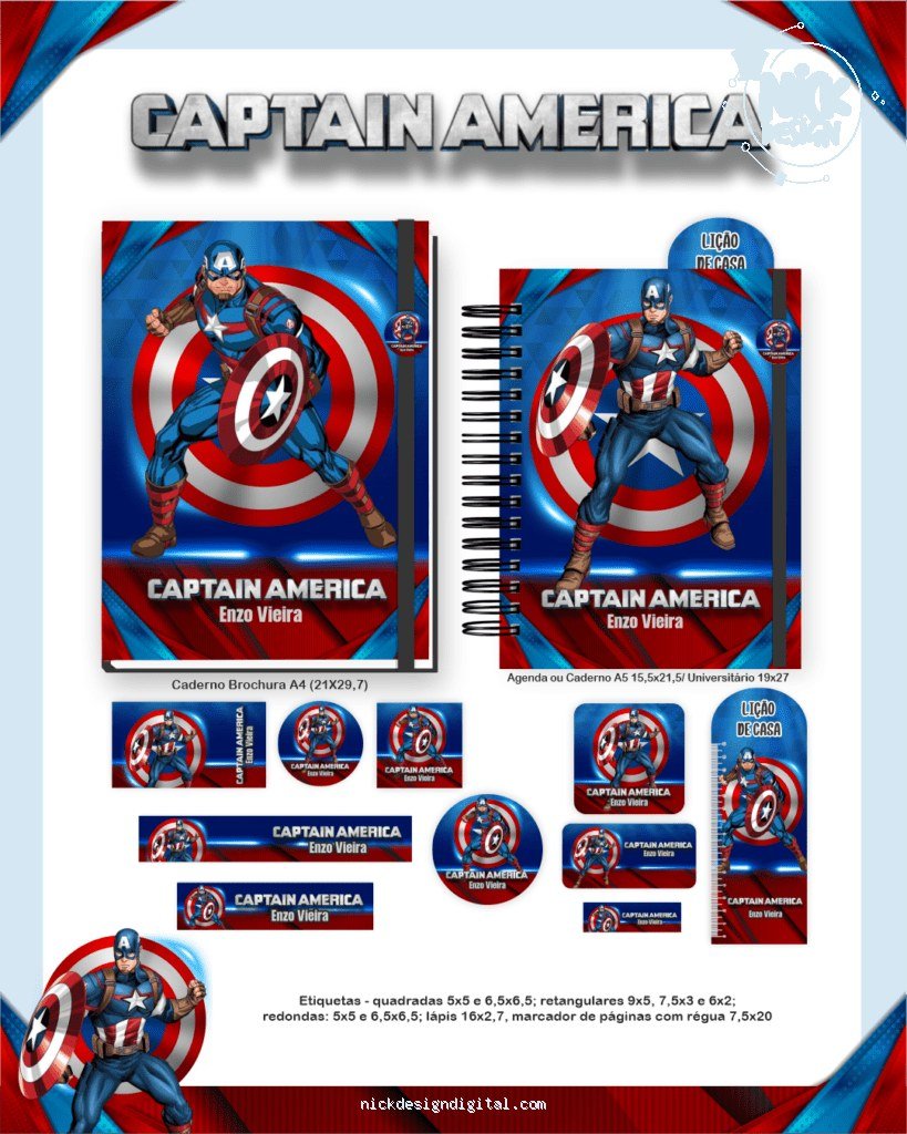 Capitão América - Escolar 2.0 2026 (Pamella)