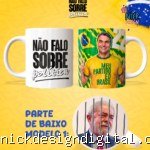 Não Falo Sobre Política | Flávio B. - Artes Avulsas Caneca