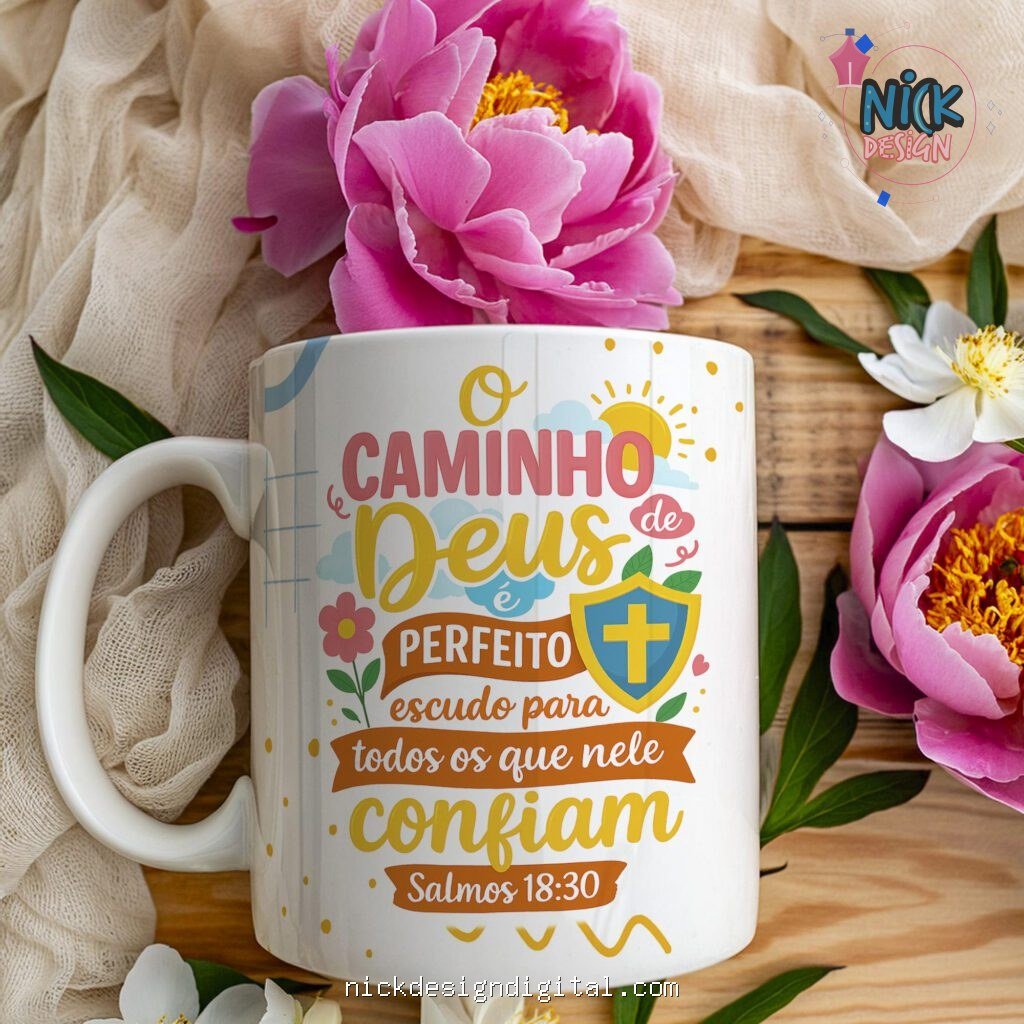 Pacote de Artes Caneca Versículos Bíblico