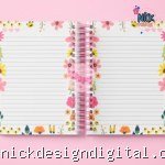 Miolo Caderno Flowers