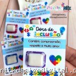 Cartão chiclete Dose de inclusão Autismo