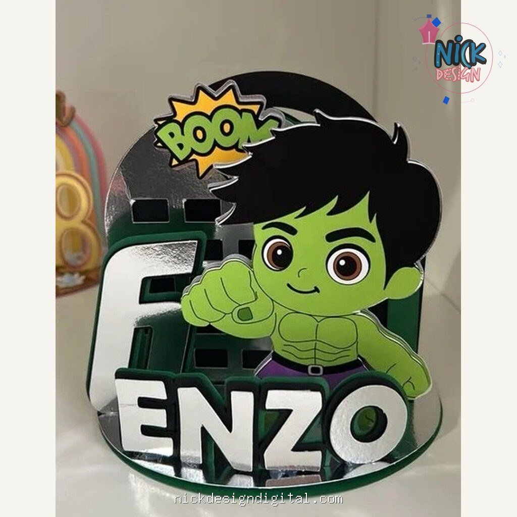 Hulk - Topo de Bolo Cenário - Imagem 1