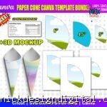 3 Moldes de Cone de Papel