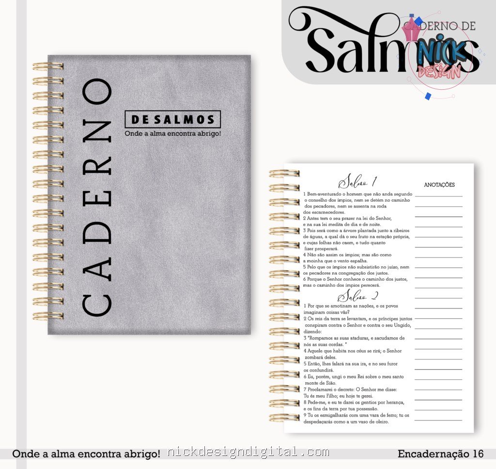 Caderno de Salmos Masculino (Lina Criativa) - Imagem 1