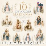 Coleção Santos Católicos Vol. 02 – Devoções Marianas | 10 Arquivos PNG