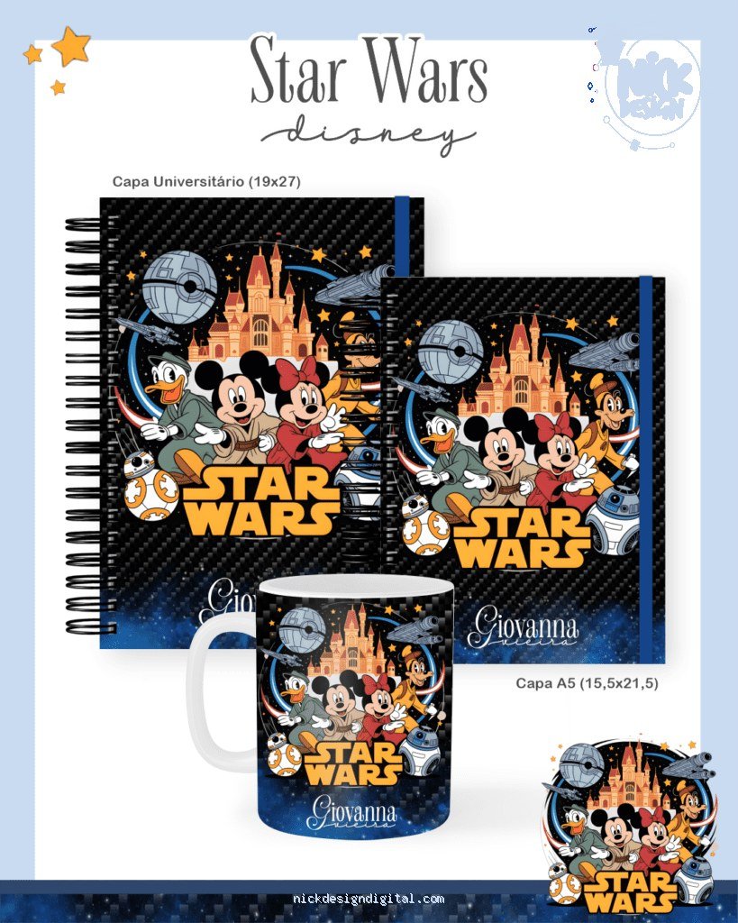 Star Wars Disney - Escolar Teen Adulto (Pamella)