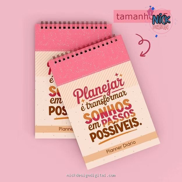 Mini Kit Arquivos - Bloco A5 - Planner Diário (Telma Contel)