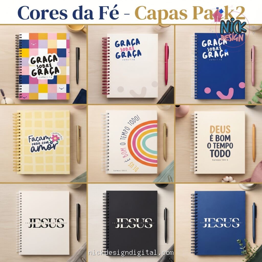 Cores da Fé - Capas A5 - Pack 2 - Imagem 1