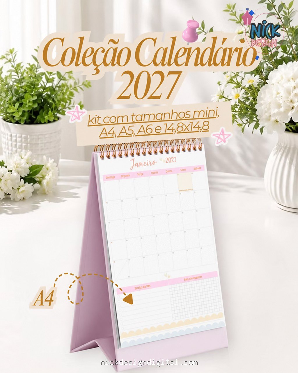 Coleção Calendário 2027 - Algodão Doce - Imagem 5