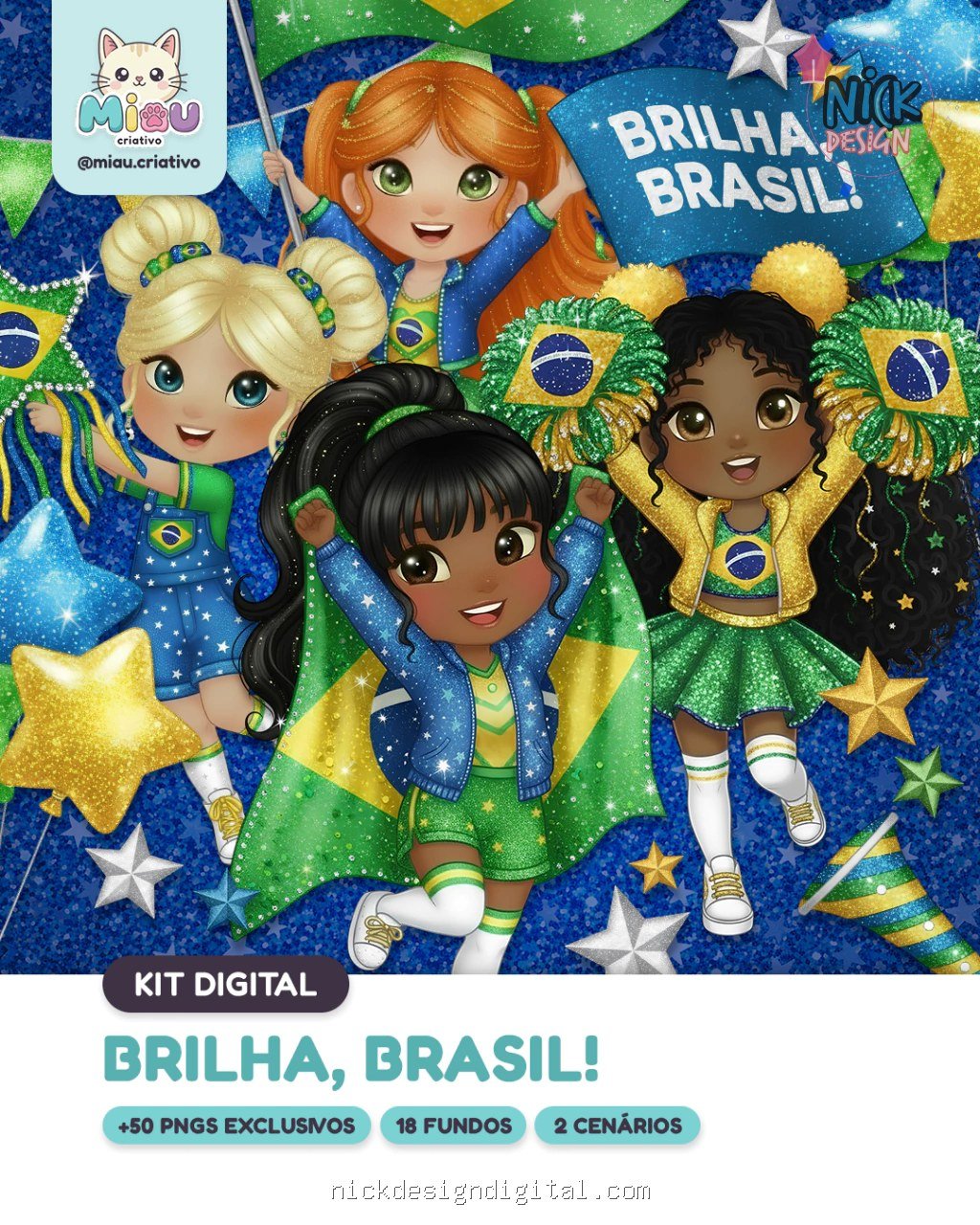 Brilha, Brasil! (+50 PNGs Exclusivos) - Imagem 1