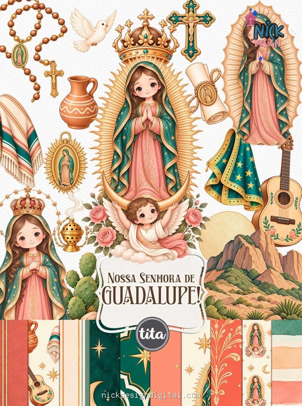 Santos - Nsra de Guadalupe - Ilustrações (Tita) - Imagem 1