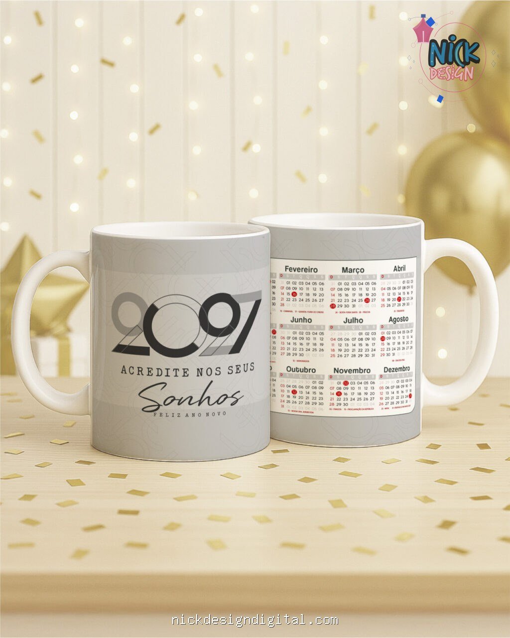 Ano Novo - Calendário 2027 (Artes Canecas) - Imagem 13