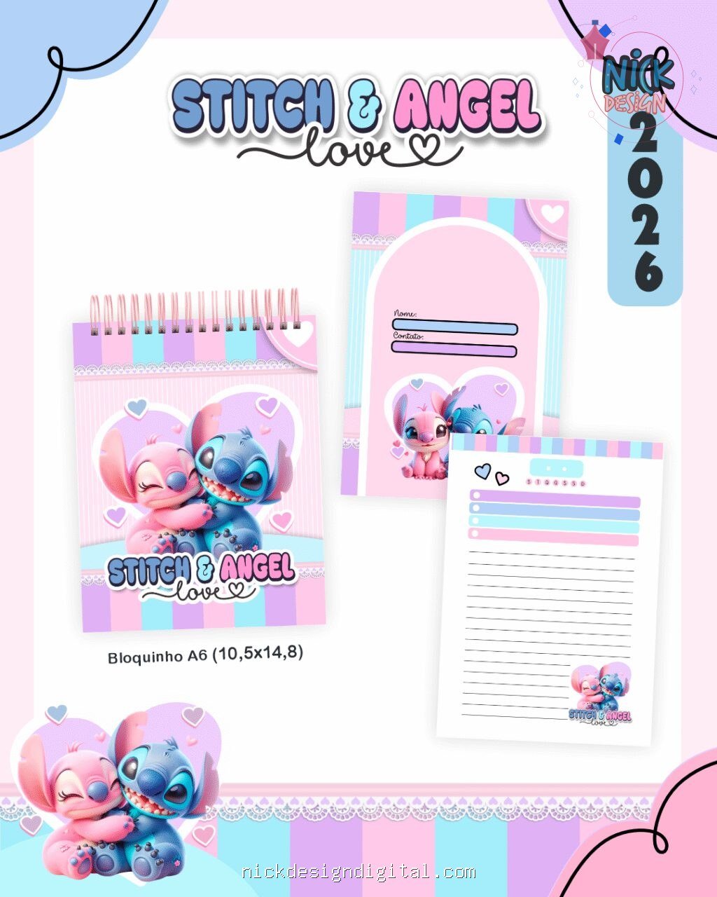 BOX Stitch e Angel - Escolar 2026 (Pamella) - Imagem 7