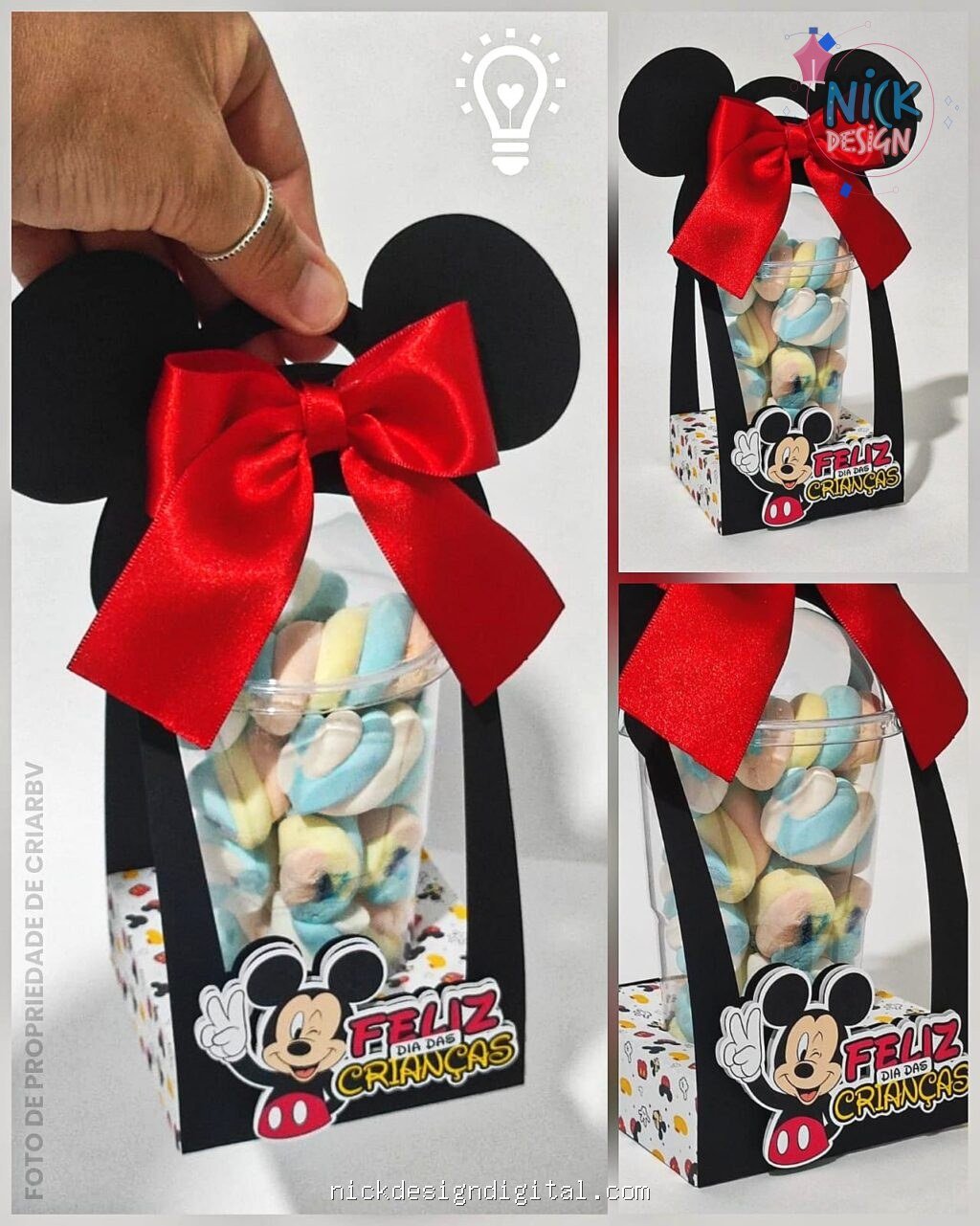 Caixa Copo Bolha Mickey 300ml - Dia das Crianças - Imagem 1