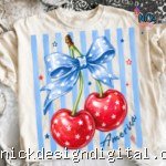 Cherry America Coquette PNG - Kit Digital