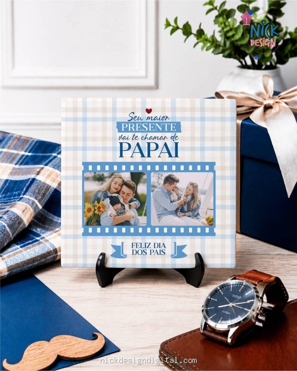 Dia dos Pais V6 COM FOTO - Artes para Azulejos - Imagem 11