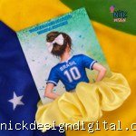 Card Xuxinha Azul Brasil - Copa do Mundo 2026