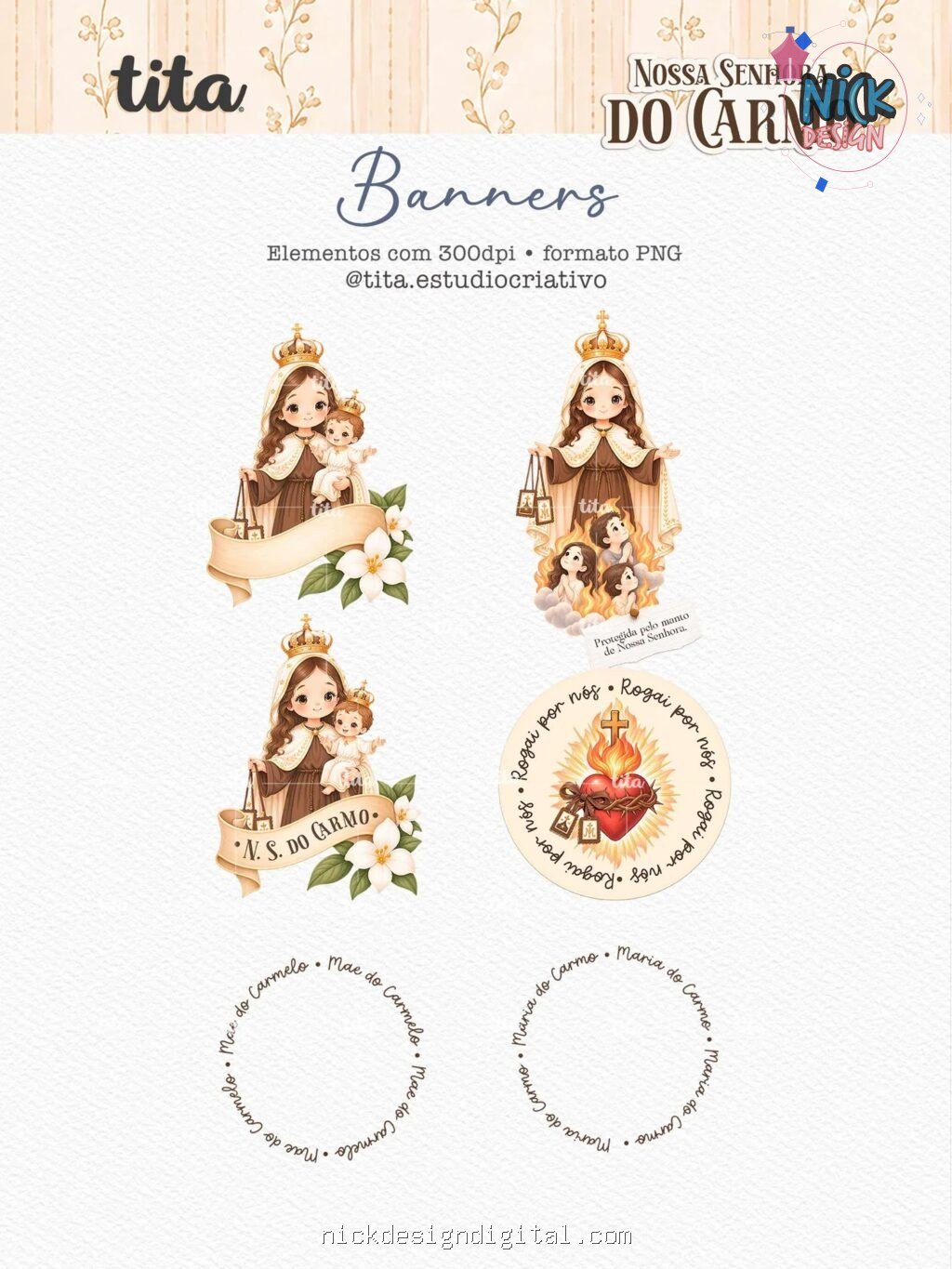 Santos - Nossa Senhora do Carmo - Ilustrações (Tita) - Imagem 4