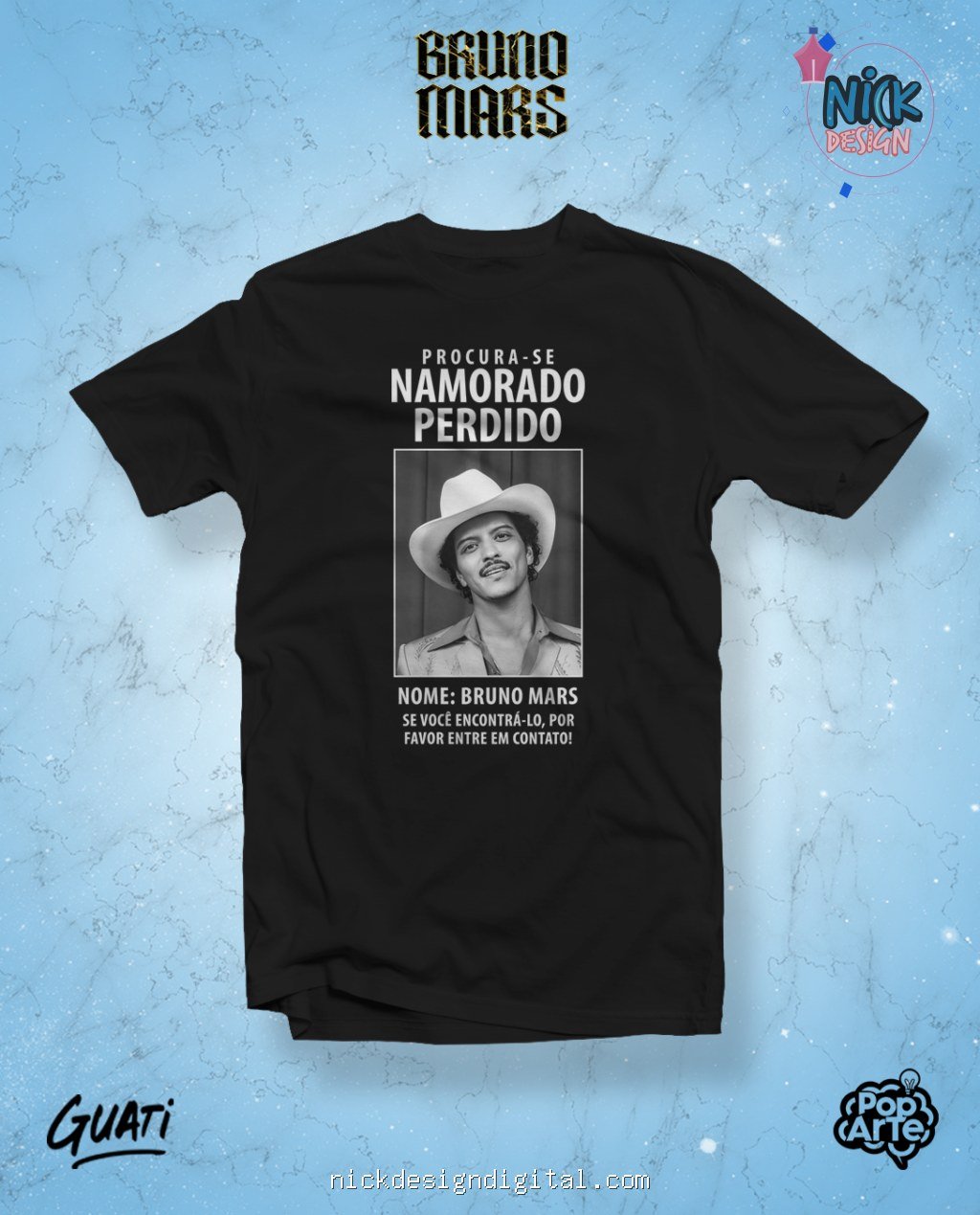 Bruno Mars - Artes para Camisetas - Imagem 8