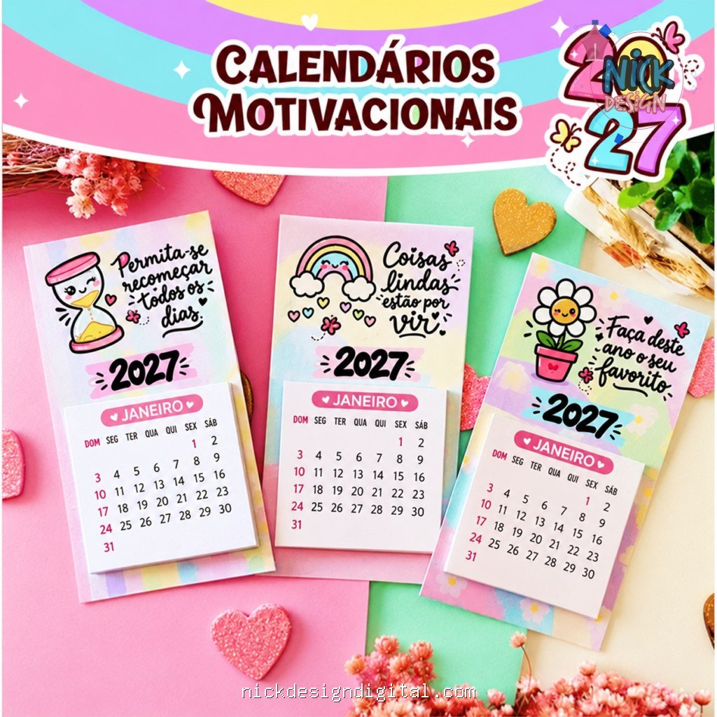 Calendários Motivacionais 2027 - Imagem 1