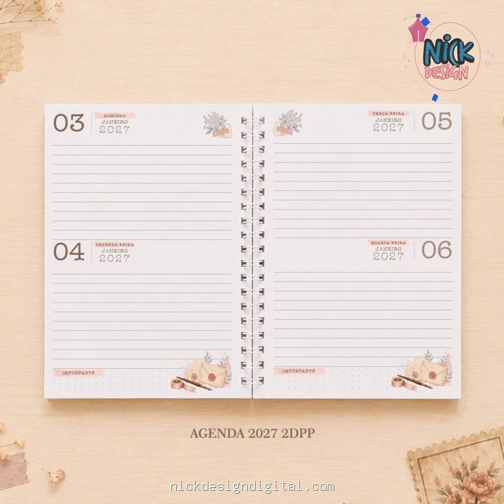 Coleção Cápsula – Cartas Vintage Agendas Caderno Bloquinho - Imagem 7
