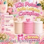 Kit Potes de Armazenamento Estilo Latinha (Arquivo Impressão 3D)