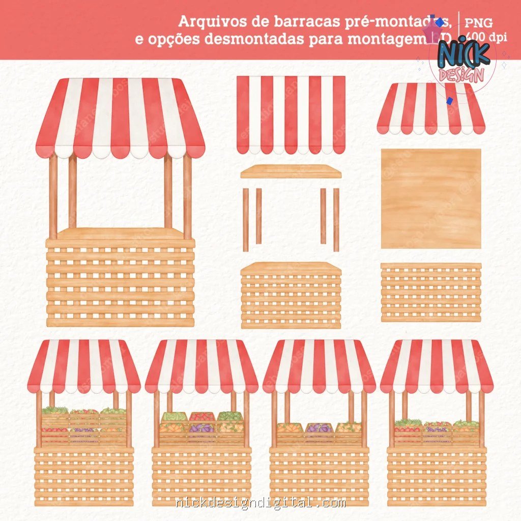 Quitandinha – Cliparts em aquarela - Kit Digital - Imagem 4