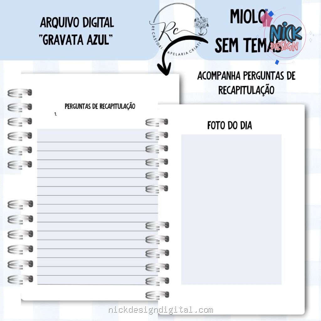 Caderno Assembleia de Circuito 2025/2026 – GRAVATA AZUL S/TEMA (Re Castori) - Imagem 2