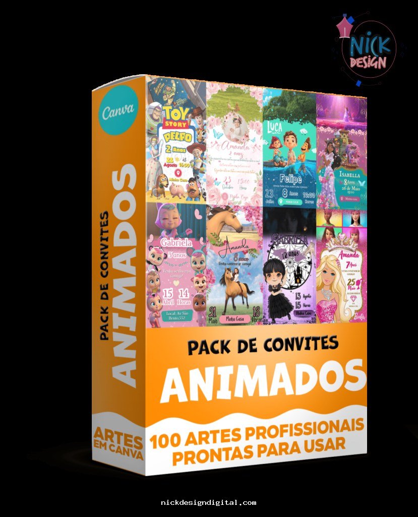 Pack Canva Convites Animados + Bônus - Imagem 1