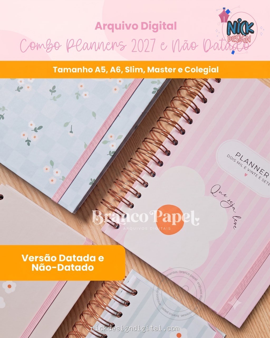 COMBO Planners 2027 (Branco Papel) - Imagem 1